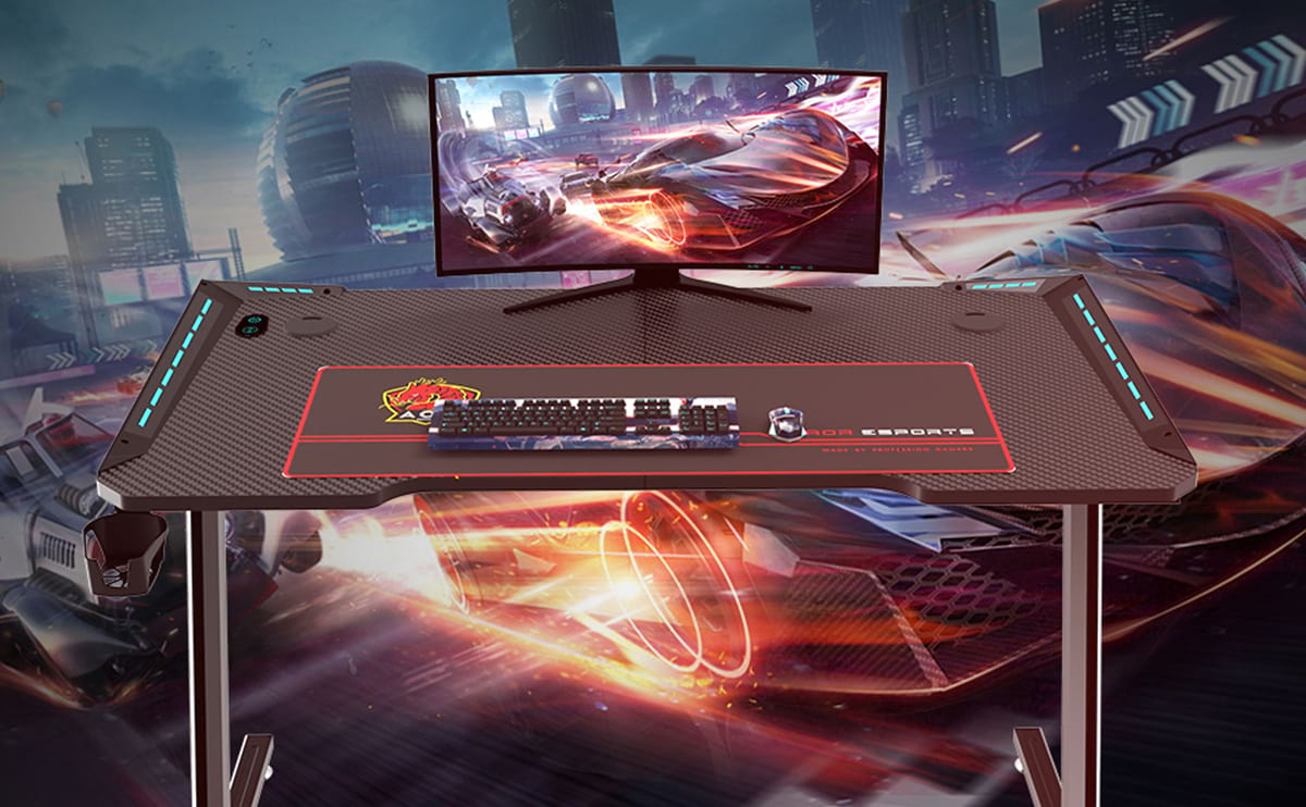 Z Shaped Eco-Friendly 100/120/140cm Gaming Desk For Office Z2-7 Escritorio para juegos ecológico en forma de Z de 100/120/140 cm para oficina Z2-7