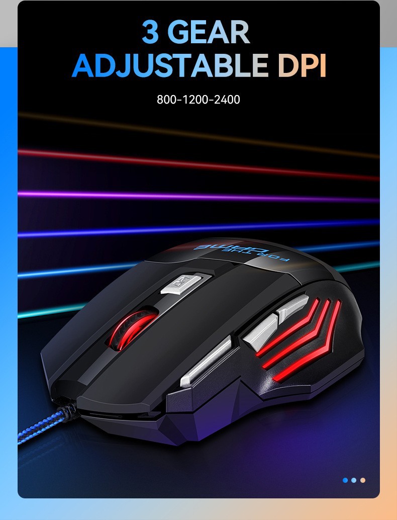 Wired Game Mouse 7-Button Dazzling Breath Light Game Mouse Ratón de juego con cable Ratón de juego con luz de aliento deslumbrante de 7 botones
