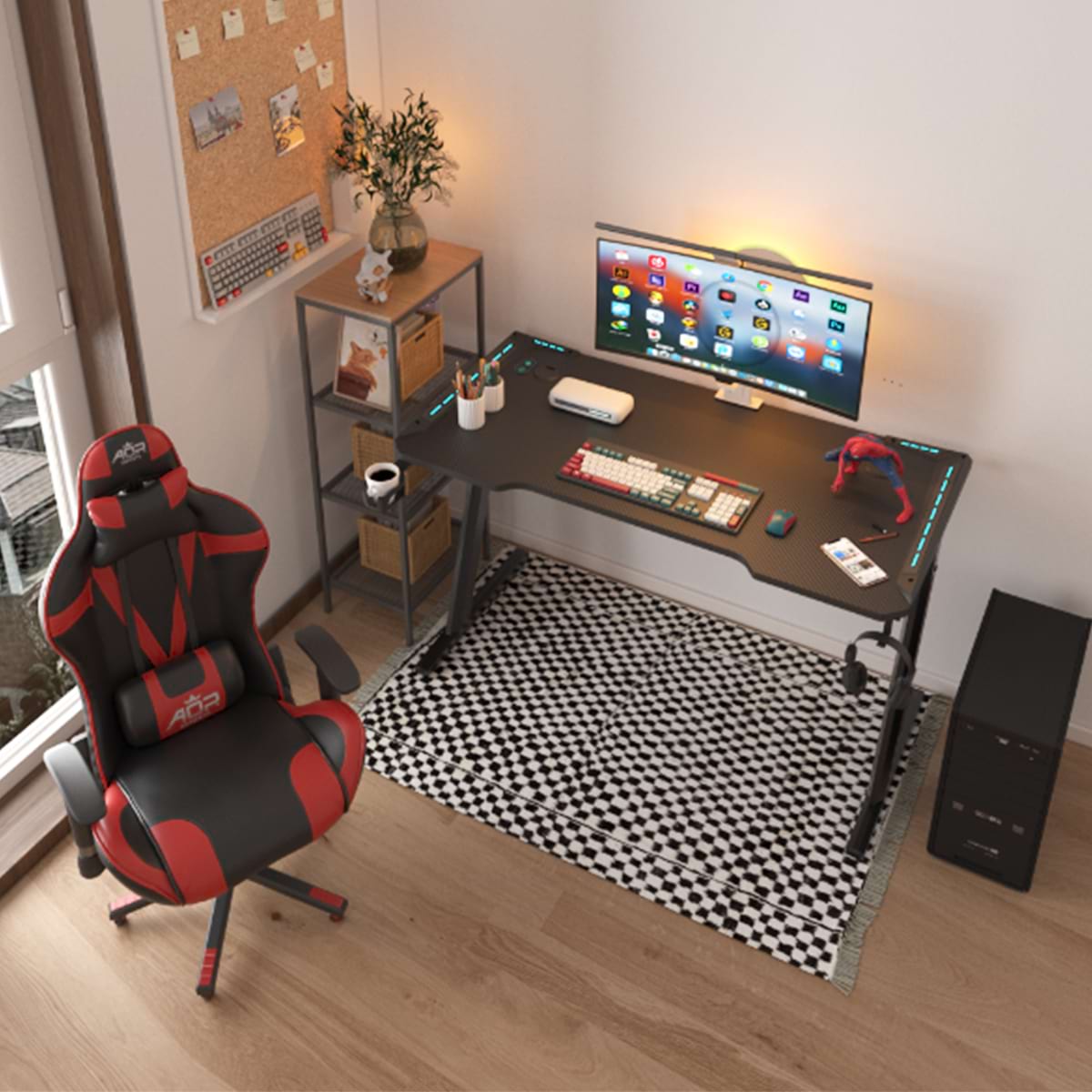 Z Shaped Eco-Friendly 100/120/140cm Gaming Desk For Office Z2-7 Escritorio para juegos ecológico en forma de Z de 100/120/140 cm para oficina Z2-7
