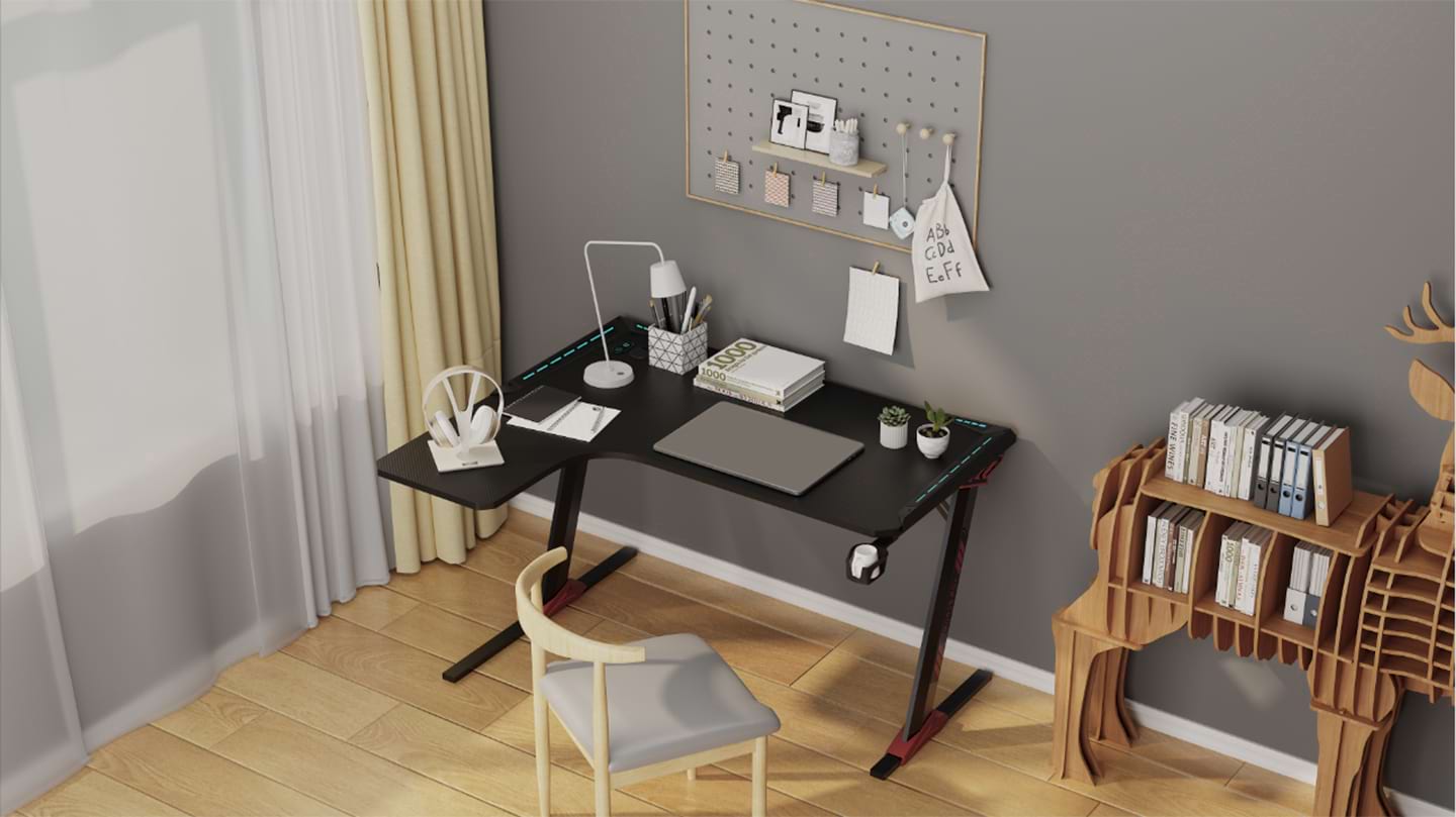 Ergonomic Design P2 Grade Particle Board Gaming Desk For Office L1-7 Escritorio ergonómico del juego del tablero de partículas del grado del diseño P2 para la oficina L1-7