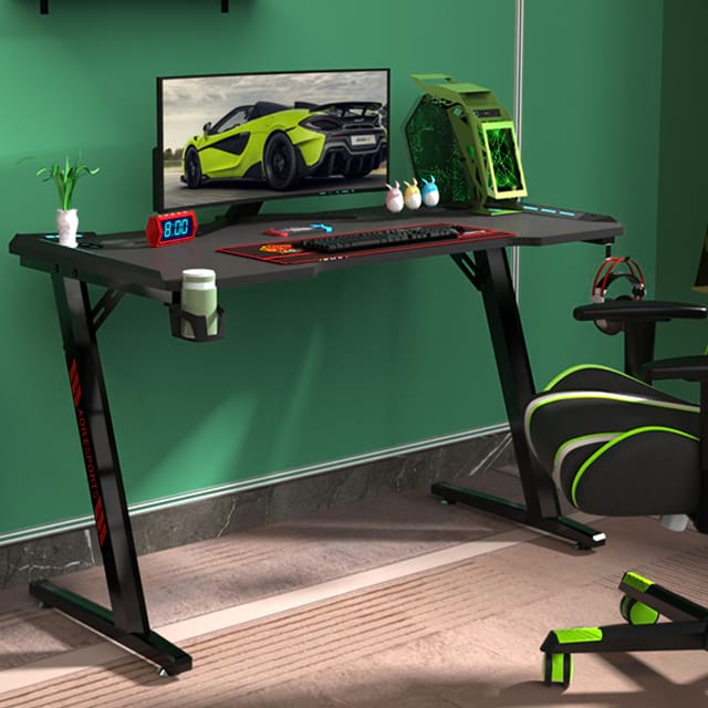Escritorio para juegos ecológico en forma de Z de 100/120/140 cm para oficina Z2-7