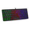 Teclado con cable, luz de tres colores, juego de oficina, teclado de escritorio para ordenador portátil con borde cruzado