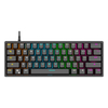 Teclado mecánico con cable deportivo electrónico Teclado mecánico enchufable con eje verde claro de 61 teclas