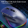 ratón de carga inalámbrico atado con alambre modo dual del juego de la luz del caballo del ratón inalámbrico 2.4g