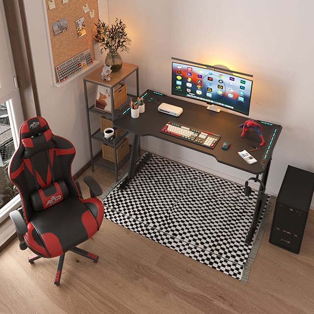 Escritorio para juegos ecológico en forma de Z de 100/120/140 cm para oficina Z2-7