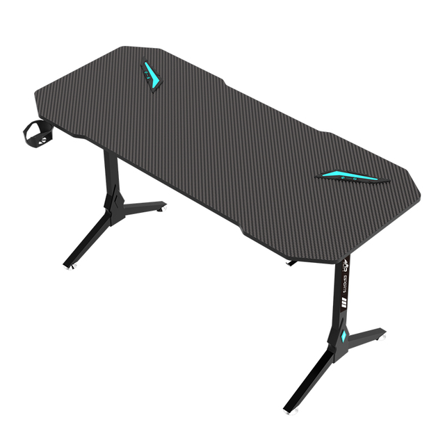 Escritorio para juegos S1-Y de tablero de partículas de 180 cm, diseño ergonómico, respetuoso con el medio ambiente