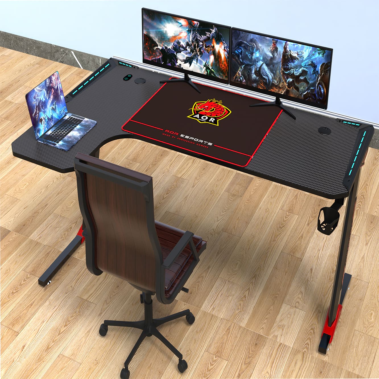 Escritorio ergonómico del juego del tablero de partículas del grado del diseño P2 para la oficina L1-7