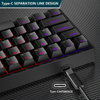 Teclado mecánico con cable deportivo electrónico Teclado mecánico enchufable con eje verde claro de 61 teclas