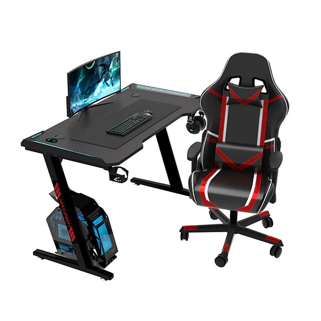 Escritorio para juegos ecológico en forma de Z de 100/120/140 cm para oficina Z2-7