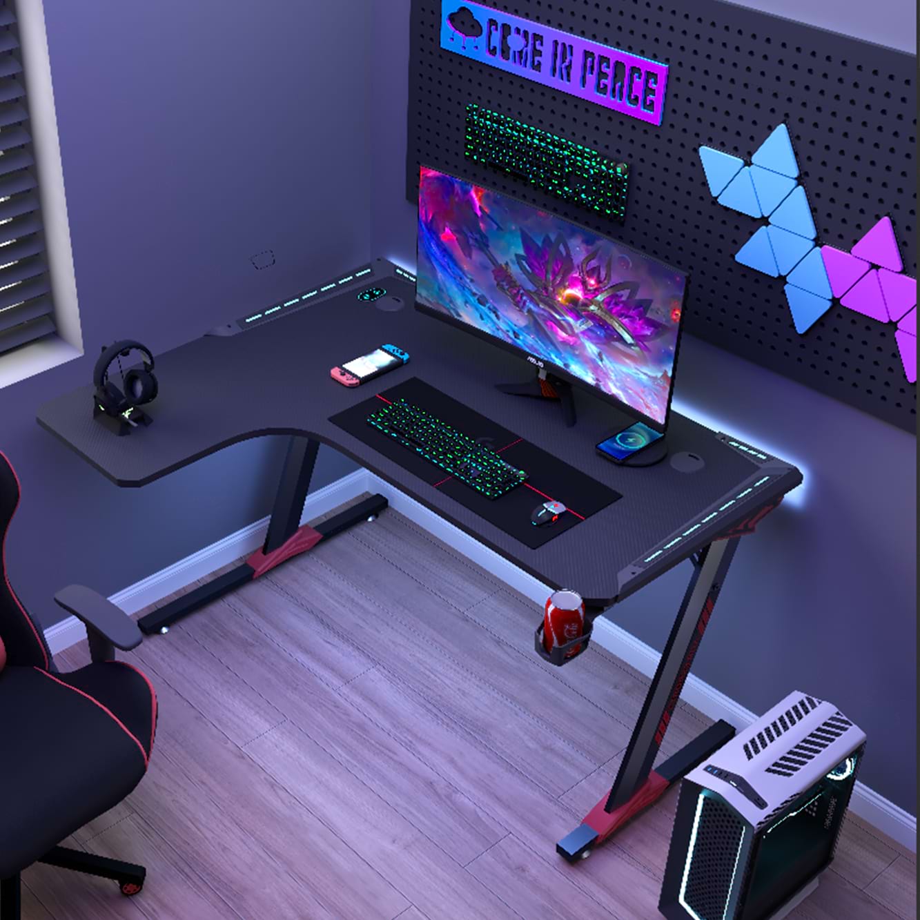 Escritorio ergonómico del juego del tablero de partículas del grado del diseño P2 para la oficina L1-7