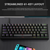Teclado mecánico con cable deportivo electrónico Teclado mecánico enchufable con eje verde claro de 61 teclas